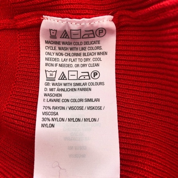 Jason Wu vintage Red knit cardigan peplum Sweater XS - Picture 10 of 11